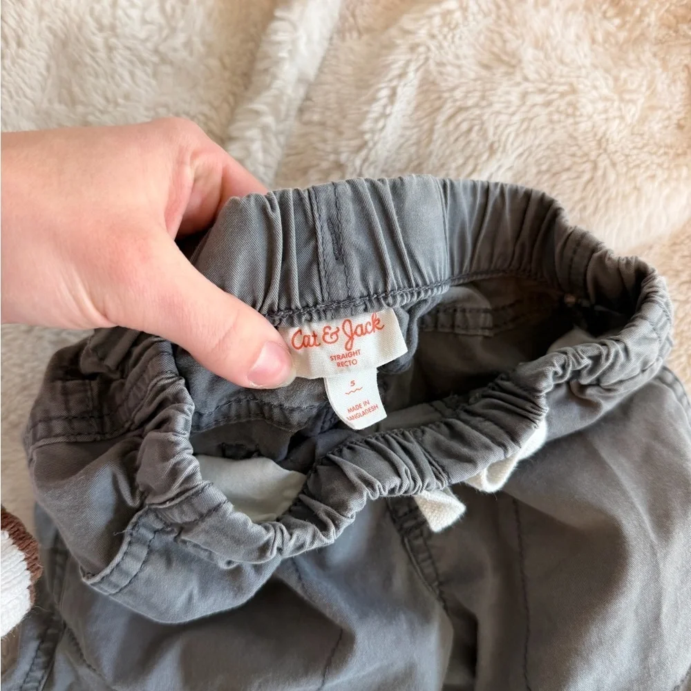 Cat & Jack Gray Elastic Waist Pants